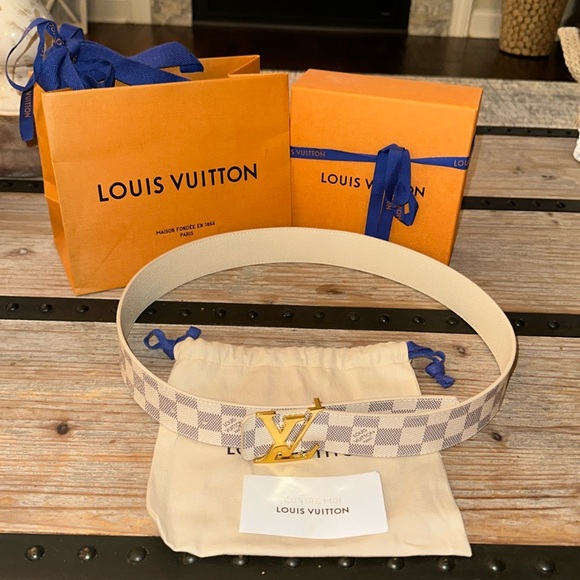 LOUIS VUITTON Damier Azur - Initiales 40mm Reversible Belt - Unisex - NWT - Picture 2 of 13